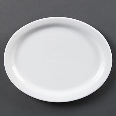 Olympia Whiteware Porseleinen dienblad, ovaal, 250 mm, 6 stuks Olympia Whiteware Porseleinen dienblad, ovaal, 250 mm, 6 stuks