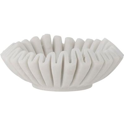 Bloomingville Witte marmeren harmonia-schaal, 17,5 x 6 cm, elegant accessoire voor decoratie en serveren Bloomingville Witte marmeren harmonia-schaal, 17,5 x 6 cm, elegant accessoire voor decoratie en serveren