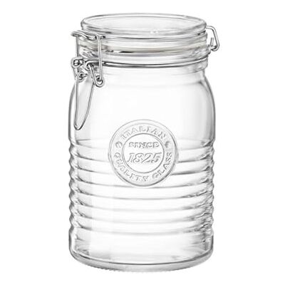 Bormioli Rocco Officina1825 weckpotten met klapdeksel, transparant, 956,8 g, 6 stuks Bormioli Rocco Officina1825 weckpotten met klapdeksel, transparant, 956,8 g, 6 stuks