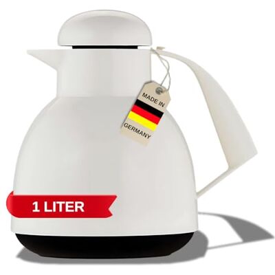 Helios Day thermosfles van kunststof met schroefdeksel, 1 liter, wit Helios Day thermosfles van kunststof met schroefdeksel, 1 liter, wit