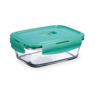 Luminarc Turquoise Rechthoekige luchtdichte glazen container 82 cl Luminarc Turquoise Rechthoekige luchtdichte glazen container 82 cl