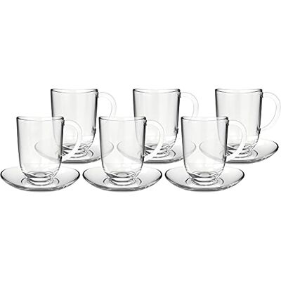 LEONARDO HOME Leonardo Napoli 024215 Set van 12 kopjes en schoteltjes voor latte macchiato, vaatwasmachinebestendig met bijpassende schoteltjes, 380 ml, Ø 14 LEONARDO HOME Leonardo Napoli 024215 Set van 12 kopjes en schoteltjes voor latte macchiato, vaatwasmachinebestendig met bijpassende schoteltjes, 380 ml, Ø 14