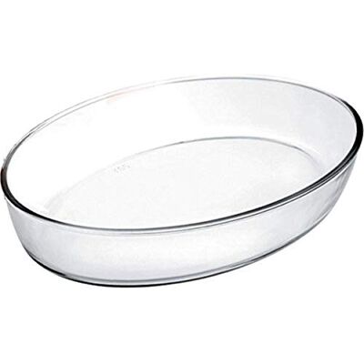 IBILI 480130 ovenschaal, ovaal, glas, transparant, 30 x 21 x 6 cm IBILI 480130 ovenschaal, ovaal, glas, transparant, 30 x 21 x 6 cm