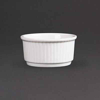 Olympia Whiteware ovenschotels, stapelbaar, 85 mm, 12 stuks Olympia Whiteware ovenschotels, stapelbaar, 85 mm, 12 stuks