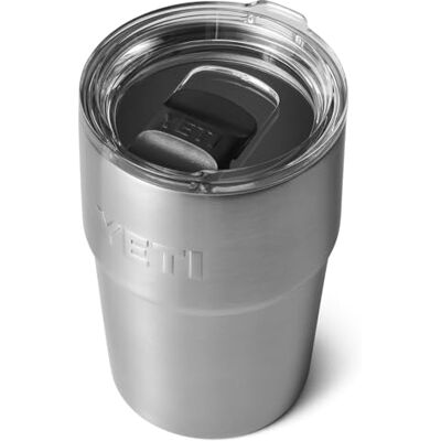 YETI Rambler Cup, Vacuum Geïsoleerde Roestvrij Staal Stapelbare Cup met Magslider Deksel, Roestvrij staal, 473 ml YETI Rambler Cup, Vacuum Geïsoleerde Roestvrij Staal Stapelbare Cup met Magslider Deksel, Roestvrij staal, 473 ml