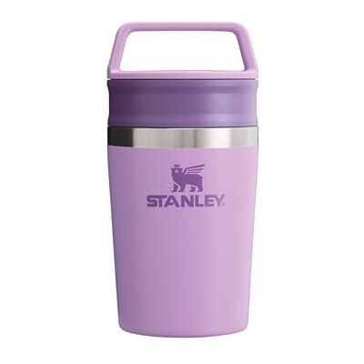 Stanley 1913 Cafe To-Go Travel Mok, 0,23 l, lila 3 uur warm, 4 uur koud, waterdicht en compact, koffiethermos met handvat, vaatwasmachinebestendig Stanley 1913 Cafe To-Go Travel Mok, 0,23 l, lila 3 uur warm, 4 uur koud, waterdicht en compact, koffiethermos met handvat, vaatwasmachinebestendig