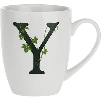LA PORCELLANA BIANCA la Porcellana Mug Lettre Y en porcelaine, Blanc, 12 x 12 x 3 cm LA PORCELLANA BIANCA la Porcellana Mug Lettre Y en porcelaine, Blanc, 12 x 12 x 3 cm