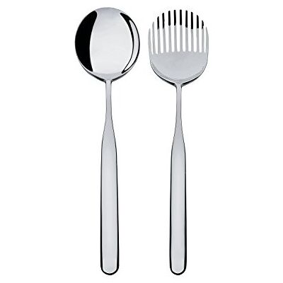 Alessi Is02/14 Collo-Altviool saladebestek van roestvrij staal 18/10, glanzend, zilverkleurig Alessi Is02/14 Collo-Altviool saladebestek van roestvrij staal 18/10, glanzend, zilverkleurig