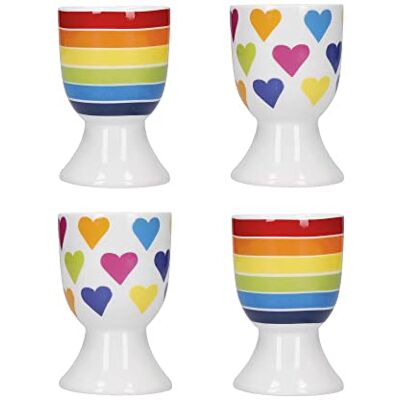 KitchenCraft eierdopjes set van porselein KitchenCraft eierdopjes set van porselein