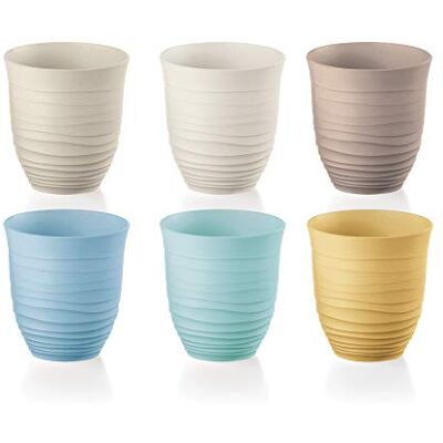 Guzzini Tierra, set van 6 lage glazen, bekers van gerecycled kunststof – meerkleurig, Ø 9 x h 9,5 cm 350 ml – 17950352 Guzzini Tierra, set van 6 lage glazen, bekers van gerecycled kunststof – meerkleurig, Ø 9 x h 9,5 cm 350 ml – 17950352