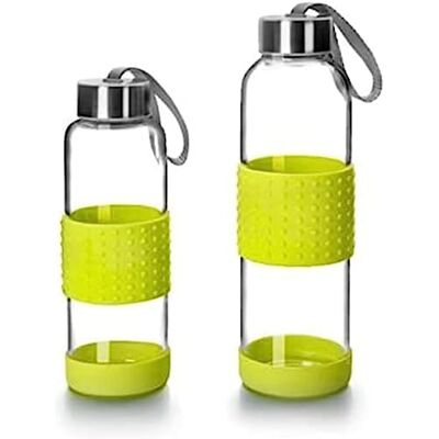 IBILI 745903V fles, glas, groen, 18 x 6 x 6 cm IBILI 745903V fles, glas, groen, 18 x 6 x 6 cm