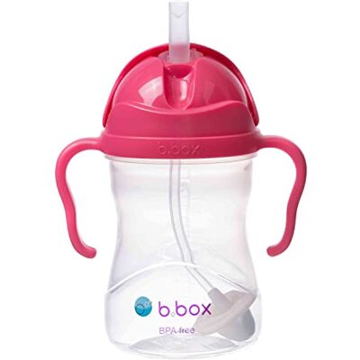 b.box Sippy Cup met gewogen stro en Easy Grip-handgrepen, herbruikbare waterfles voor baby met eenvoudig flip-top deksel b.box Sippy Cup met gewogen stro en Easy Grip-handgrepen, herbruikbare waterfles voor baby met eenvoudig flip-top deksel