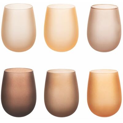 Tivoli Happy Hour Chocolate Frosted Waterglazen, 500 ml, 6 Stuk Tivoli Happy Hour Chocolate Frosted Waterglazen, 500 ml, 6 Stuk