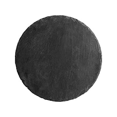 H&H 9298425 bord leisteen, rond, 25 x 0,5, steen, antraciet, 25 x 25 x 0,5 cm H&H 9298425 bord leisteen, rond, 25 x 0,5, steen, antraciet, 25 x 25 x 0,5 cm