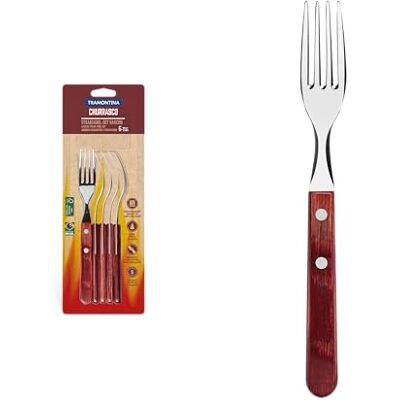 Tramontina Jumbo vorkset om op te hangen, rood, 6 stuks Tramontina Jumbo vorkset om op te hangen, rood, 6 stuks