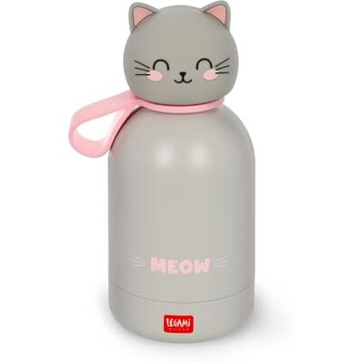 Legami Hot & Cold BFF thermosfles voor kinderen, Kitty thema, van 18/8 roestvrij staal, dubbellaags met luchtdichte sluiting, houdt 12 uur warm en 24 uur koud, inhoud 310 ml Legami Hot & Cold BFF thermosfles voor kinderen, Kitty thema, van 18/8 roestvrij staal, dubbellaags met luchtdichte sluiting, houdt 12 uur warm en 24 uur koud, inhoud 310 ml