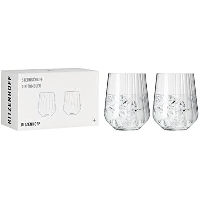 RITZENHOFF 3771001 set van 2 gin glazen 700 ml ster serie nr. 2 met reliëflijn Made in Germany RITZENHOFF 3771001 set van 2 gin glazen 700 ml ster serie nr. 2 met reliëflijn Made in Germany