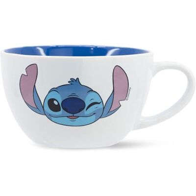 CARTOON Disney Stitch Grote ontbijtmok van keramiek, 740 ml, voor kinderen CARTOON Disney Stitch Grote ontbijtmok van keramiek, 740 ml, voor kinderen
