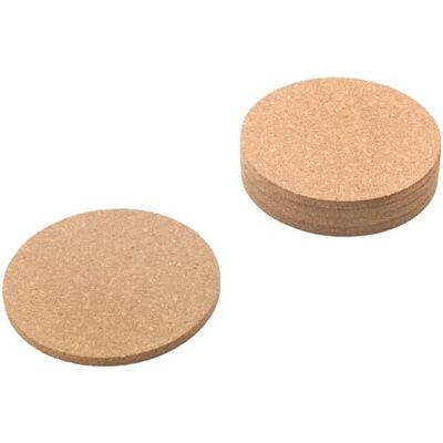 Metaltex Onderzetters van kurk, 6 stuks, 9 cm, elegante tafelbescherming, toonbank, oppervlakken Metaltex Onderzetters van kurk, 6 stuks, 9 cm, elegante tafelbescherming, toonbank, oppervlakken