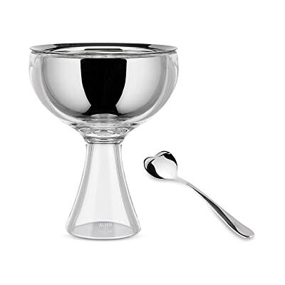 Alessi Big Love AMMI01S Ijslepel, ijsschepel, spiegelgepolijst roestvrij staal 18/10, thermoplastisch hars, ijskleur Alessi Big Love AMMI01S Ijslepel, ijsschepel, spiegelgepolijst roestvrij staal 18/10, thermoplastisch hars, ijskleur