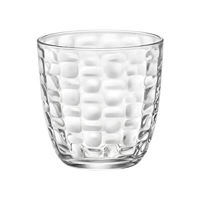 Bormioli Rocco Mat dienblad met 6 glazen, glas, transparant, 5,5 x 8,5 x 8,5 cm Bormioli Rocco Mat dienblad met 6 glazen, glas, transparant, 5,5 x 8,5 x 8,5 cm
