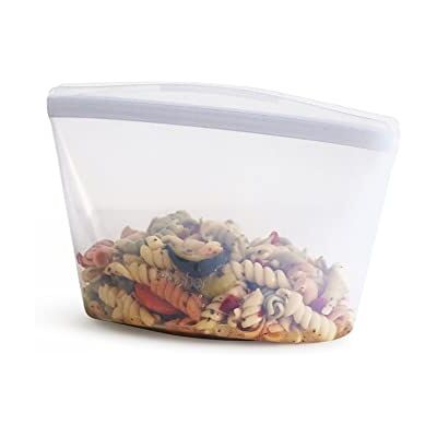 Stasher Siliconen voedselzakken voor 4 kopjes (transparant), herbruikbare diepvrieszakken, wasbare ritszak, 946 ml Stasher Siliconen voedselzakken voor 4 kopjes (transparant), herbruikbare diepvrieszakken, wasbare ritszak, 946 ml