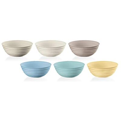 Guzzini Tierra, Set van 6 kommen S van gerecycled kunststof – verschillende kleuren, Ø 12,2 x H 11,5 cm 348 ml 17500052 Guzzini Tierra, Set van 6 kommen S van gerecycled kunststof – verschillende kleuren, Ø 12,2 x H 11,5 cm 348 ml 17500052
