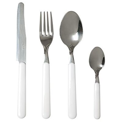 Excelsa Fashion 24-delig bestekset, roestvrij staal, wit, 9 x 9 x 24 cm, eenheid Excelsa Fashion 24-delig bestekset, roestvrij staal, wit, 9 x 9 x 24 cm, eenheid