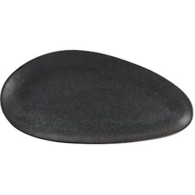Olympia Fusion ovaal bord 357x172mm, mm/14 inch (4 stuks), zwart/houtskool, startbord, dessertbord, DR090 Olympia Fusion ovaal bord 357x172mm, mm/14 inch (4 stuks), zwart/houtskool, startbord, dessertbord, DR090