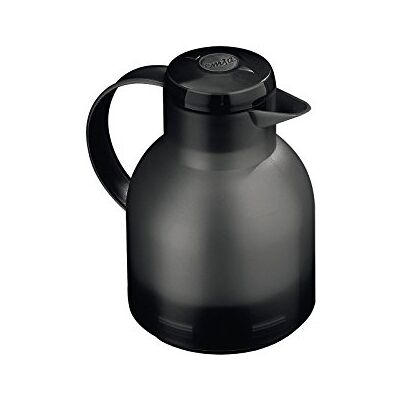 Emsa Samba 504235 Thermosfles 1 liter met Quick Press sluiting, 100% waterdicht, 12 uur koud, 24 uur koud, zwart doorschijnend Emsa Samba 504235 Thermosfles 1 liter met Quick Press sluiting, 100% waterdicht, 12 uur koud, 24 uur koud, zwart doorschijnend
