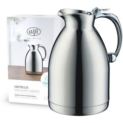 ALFI HOTELLO 1,0 liter thermosfles, dubbelwandig, roestvrij staal, houdt 4 uur warm, 6 uur koud, los deksel, met één hand uitgieten, plasticvrij, geschikt voor ALFI HOTELLO 1,0 liter thermosfles, dubbelwandig, roestvrij staal, houdt 4 uur warm, 6 uur koud, los deksel, met één hand uitgieten, plasticvrij, geschikt voor