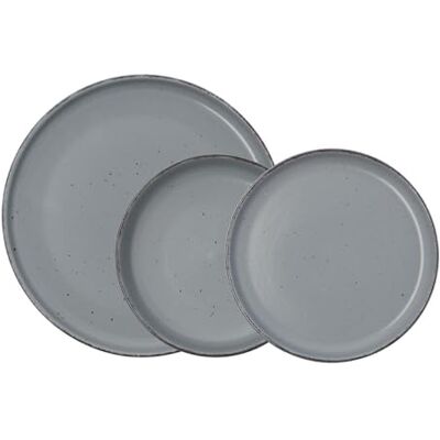 Quid Duna Tafelservies van keramiek, 12-delig, 4 personen, grijs Quid Duna Tafelservies van keramiek, 12-delig, 4 personen, grijs