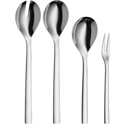 WMF 1291246040 serveerset, roestvrij staal, zilver, 4 stuks WMF 1291246040 serveerset, roestvrij staal, zilver, 4 stuks