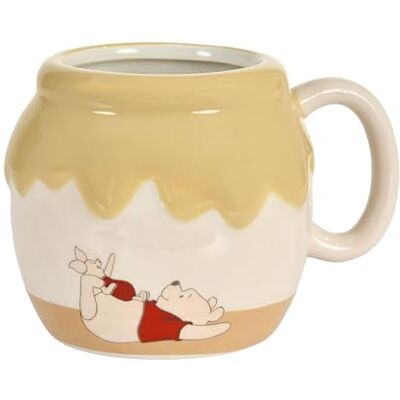 Elbenwald 3D-design mok voor Winnie de Poeh fans honingpot ontwerp 9 x 9,5 x 13 cm 420 ml keramiek geel Elbenwald 3D-design mok voor Winnie de Poeh fans honingpot ontwerp 9 x 9,5 x 13 cm 420 ml keramiek geel