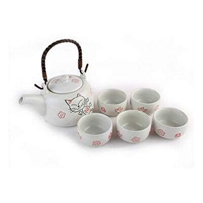 lachineuse Maneki Neko Japans Theeservies Met Theepot & 5 Porselein Kopjes Theepot met Zetfilter Cadeau-idee Japan Kawaii kat voor verjaardag, Kerstmis Aziatisch servies lachineuse Maneki Neko Japans Theeservies Met Theepot & 5 Porselein Kopjes Theepot met Zetfilter Cadeau-idee Japan Kawaii kat voor verjaardag, Kerstmis Aziatisch servies