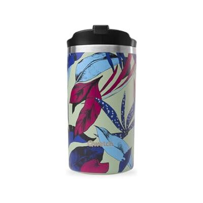 QWETCH Thermosbeker voor onderweg – Bahia 350 ml – thermoskoffie en thee van roestvrij staal – 6 uur warm en 12 uur koud – waterdicht, reisbeker QWETCH Thermosbeker voor onderweg – Bahia 350 ml – thermoskoffie en thee van roestvrij staal – 6 uur warm en 12 uur koud – waterdicht, reisbeker