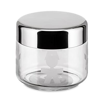 Alessi Akk35 Girotondo luchtdichte keukenbox van glas met glanzend stalen deksel, 50 cl Alessi Akk35 Girotondo luchtdichte keukenbox van glas met glanzend stalen deksel, 50 cl