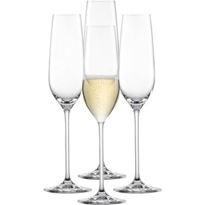 Schott Zwiesel Fortissimo Set van 4 elegante champagneglazen met maalpunt Elegante champagneglazen met schuimstip, Tritan® kristalglazen, vaatwasmachinebestendig, Made in Germany Schott Zwiesel Fortissimo Set van 4 elegante champagneglazen met maalpunt Elegante champagneglazen met schuimstip, Tritan® kristalglazen, vaatwasmachinebestendig, Made in Germany