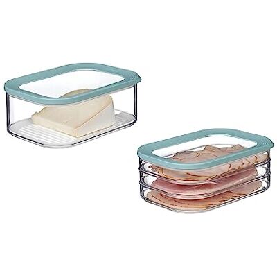 Mepal Meat and Cheese Modula vershouddozen, vaatwasmachinebestendig, Scandinavisch groen, 2 stuks Mepal Meat and Cheese Modula vershouddozen, vaatwasmachinebestendig, Scandinavisch groen, 2 stuks