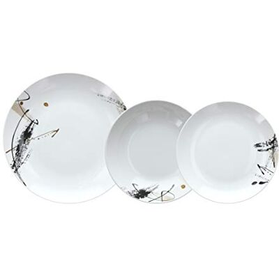 Tognana Madison Servies voor 6 personen, 18-delig, porselein, meerkleurig Tognana Madison Servies voor 6 personen, 18-delig, porselein, meerkleurig