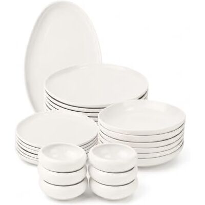 OZ HOME BRICARD Tafelservies voor 6 personen, Barles-B, 25-delig Servies en tafelkunst, serviesset, soepborden en platte borden, dessertborden, serviesset OZ HOME BRICARD Tafelservies voor 6 personen, Barles-B, 25-delig Servies en tafelkunst, serviesset, soepborden en platte borden, dessertborden, serviesset