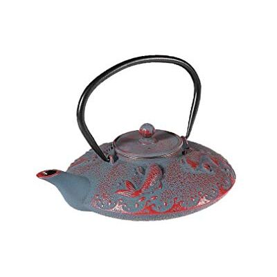 lachineuse Japanse gietijzeren theepot Koikarpers Met zetfilter Capaciteit 0,8L Japanse Aziatische decoratie Traditionele Nipponne Theepot Theeservies Kleur: Grijs & Rood lachineuse Japanse gietijzeren theepot Koikarpers Met zetfilter Capaciteit 0,8L Japanse Aziatische decoratie Traditionele Nipponne Theepot Theeservies Kleur: Grijs & Rood