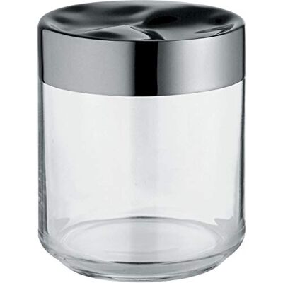 Alessi Julieta LC08 Hermetisch glazen keukenglas met roestvrijstalen deksel 18/10 75 cl Alessi Julieta LC08 Hermetisch glazen keukenglas met roestvrijstalen deksel 18/10 75 cl
