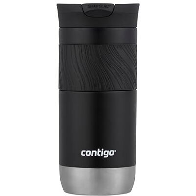 Contigo Byron 2.0 Snapseal Thermosbeker van roestvrij staal, lekvrije beker, koffiemok om mee te nemen met gemakkelijk te reinigen BPA-vrij deksel, zoethoutkleur, 470 ml Contigo Byron 2.0 Snapseal Thermosbeker van roestvrij staal, lekvrije beker, koffiemok om mee te nemen met gemakkelijk te reinigen BPA-vrij deksel, zoethoutkleur, 470 ml