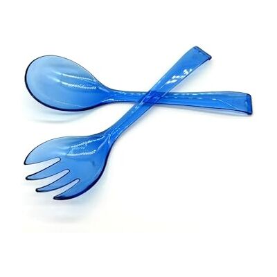 Kimmel 1 set van 2 slabestek, lepel en vork, kunststof, kleur: blauw transparant Kimmel 1 set van 2 slabestek, lepel en vork, kunststof, kleur: blauw transparant