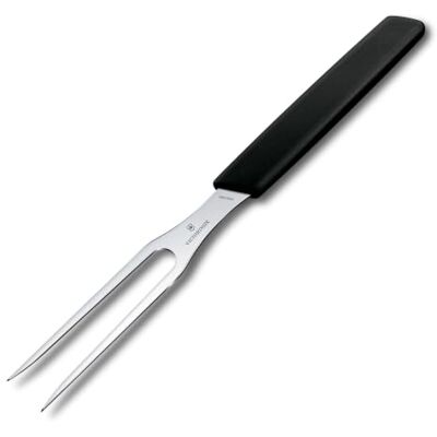 Victorinox , 5.2103.15B, Swiss Classic, Tranchiergabel, extra scherpe rand, robuuste kunststof handgreep, zwart, gemaakt in Zwitserland, vaatwasmachinebestendig Victorinox , 5.2103.15B, Swiss Classic, Tranchiergabel, extra scherpe rand, robuuste kunststof handgreep, zwart, gemaakt in Zwitserland, vaatwasmachinebestendig
