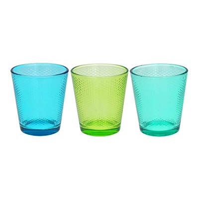 Tognana Set van 3 glazen, glas, meerkleurig, lichtblauw Tognana Set van 3 glazen, glas, meerkleurig, lichtblauw