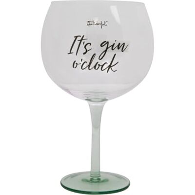 Mr. Wonderful Ballonglas It's gin o'clock ballonglas met boodschap inhoud: 70 cl. Mr. Wonderful Ballonglas It's gin o'clock ballonglas met boodschap inhoud: 70 cl.