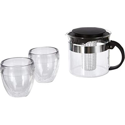 Bodum K1875-01 BISTRO theepot met kunststof filter, 1,0 l + 2 PAVINA OUTDOOR bekers, 0,25 l Bodum K1875-01 BISTRO theepot met kunststof filter, 1,0 l + 2 PAVINA OUTDOOR bekers, 0,25 l