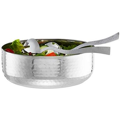 Relaxdays Set van 3 slakommen met slabestek 30 cm, roestvrij staal, vaatwasmachinebestendig, ronde kom, diameter 28 cm, zilver, , 16 cm, bagageslot Relaxdays Set van 3 slakommen met slabestek 30 cm, roestvrij staal, vaatwasmachinebestendig, ronde kom, diameter 28 cm, zilver, , 16 cm, bagageslot